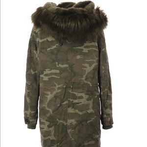 Zara **warm** camo parka coat
